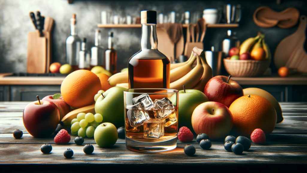 Frutas con whisky