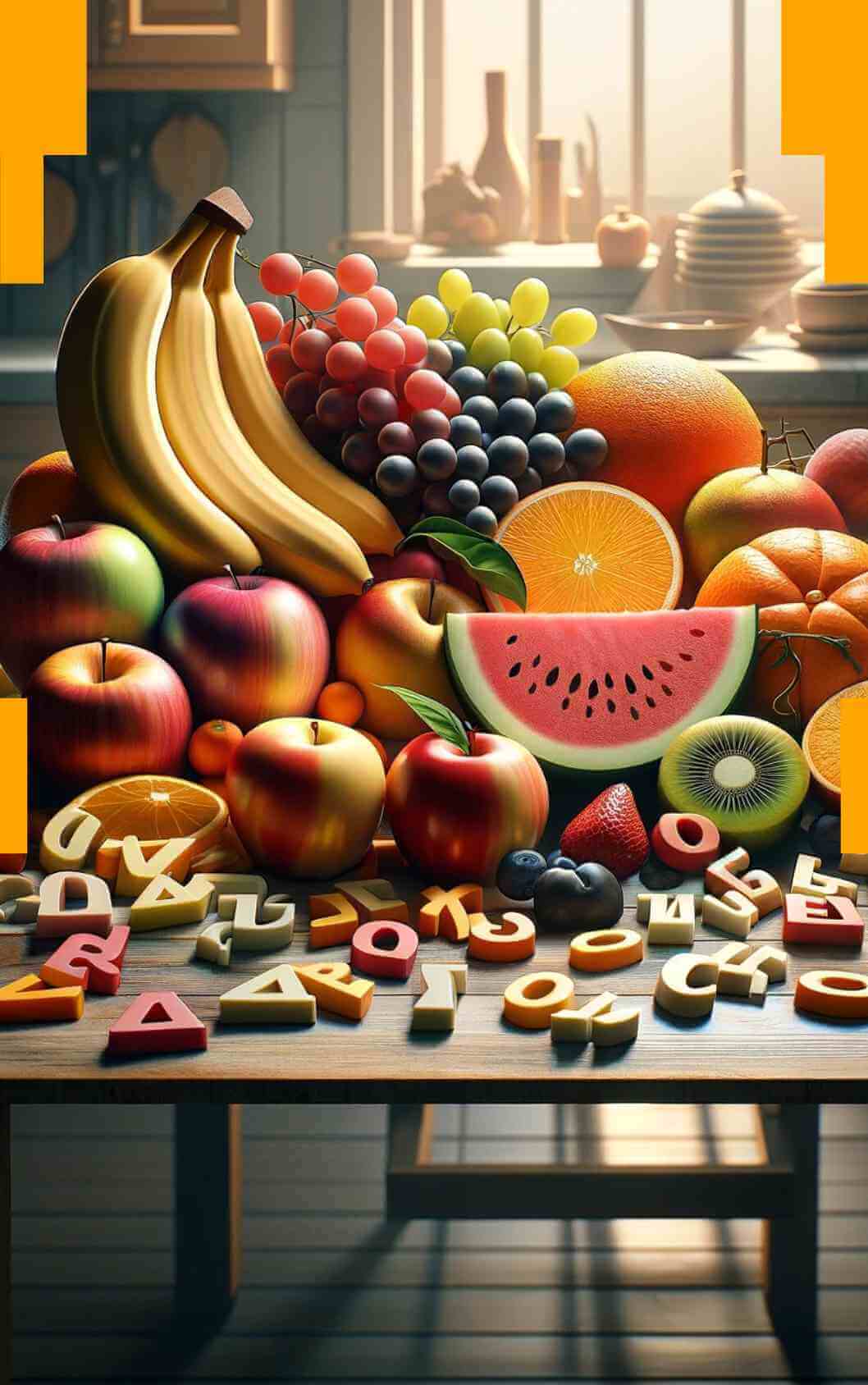 Frutas con la letra